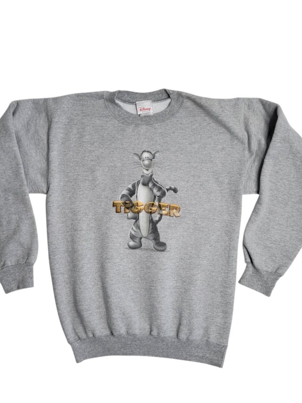 Vintage 90s Tigger Pooh Sweatshirt Disney Store Adult Size Small in Grey Orange